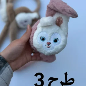 گوش گیر طرح خرگوش پمپی نرم صورتی