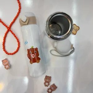 تراول ماگ سفید طرح خرسی